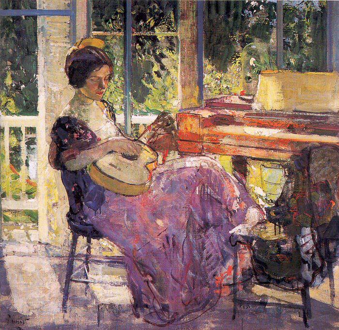 Miller, Richard Emil Girl with Guitar oil painting image